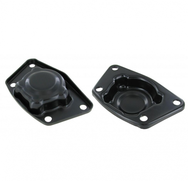 Spring plate covers black 'Swing' (pair) Beetle